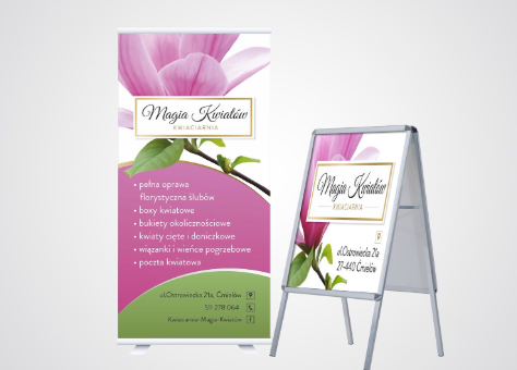 Rollupy i ścianki reklamowe